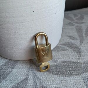 Louis Vuitton Gold Tone Lock and Key